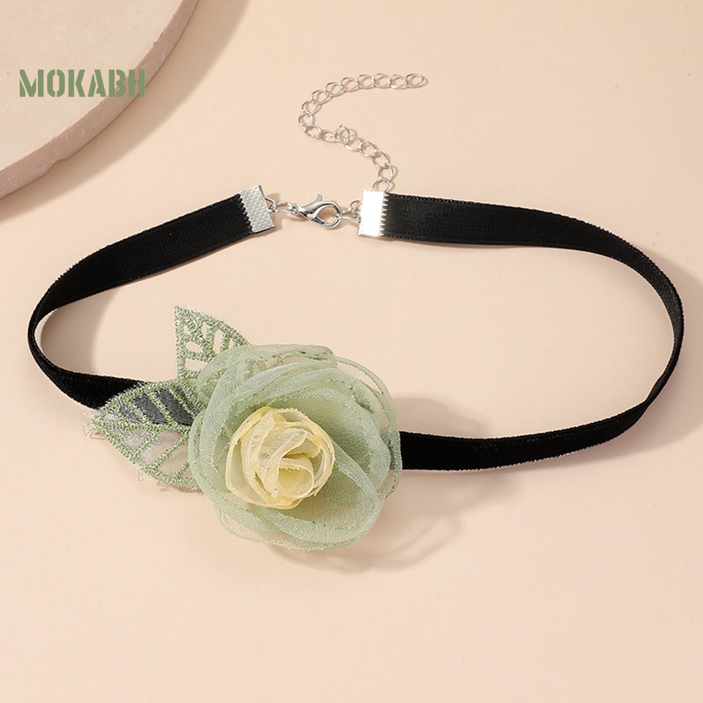Vòng Cổ Choker Họa Tiết Hoa Lá Màu Đen Phong Cách Cổ Điển Thanh Lịch Tùy Chỉnh Thời Trang Cho Nữ
