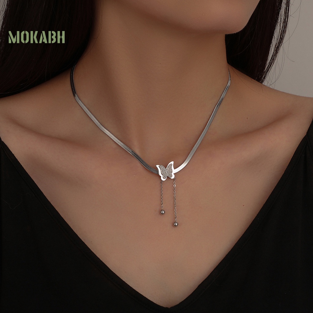 [Mới] Vòng cổ Mạ Điện Mặt Hình Bươm Bướm