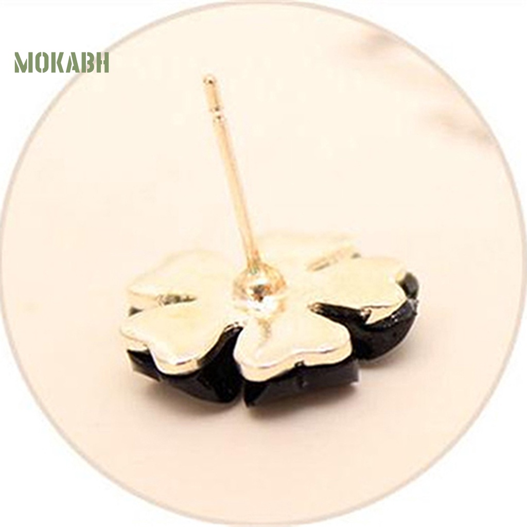 Bông Tai Hình Cánh Hoa Bằng Hợp Kim Đính Đá Lấp Lánh Tinh Tế Thời Trang Cho Nữ