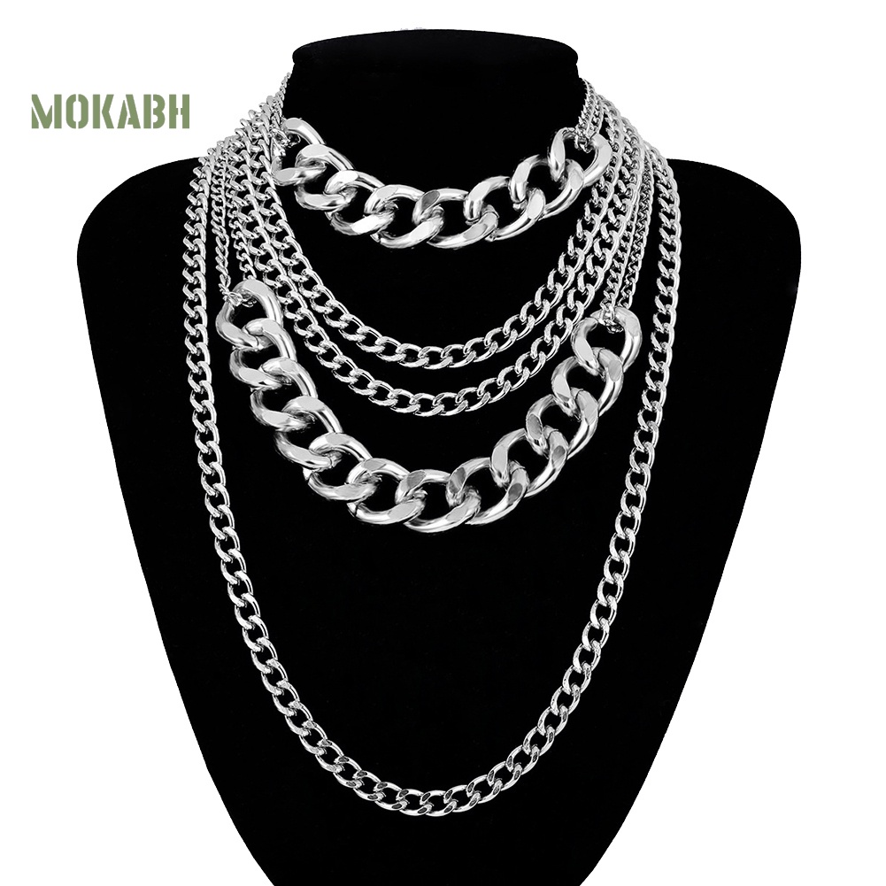 Vòng cổ Nhiều Lớp Phong Cách Rock Hip hop Thời Trang Cho Nữ