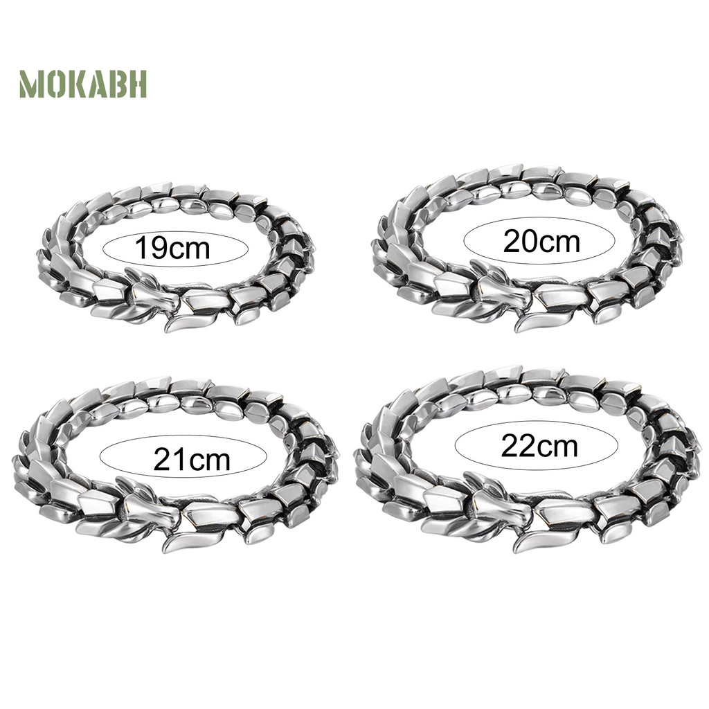 Vòng Tay Hình Đầu Rồng Phong Cách Âu Mỹ Cá Tính Cho Nam