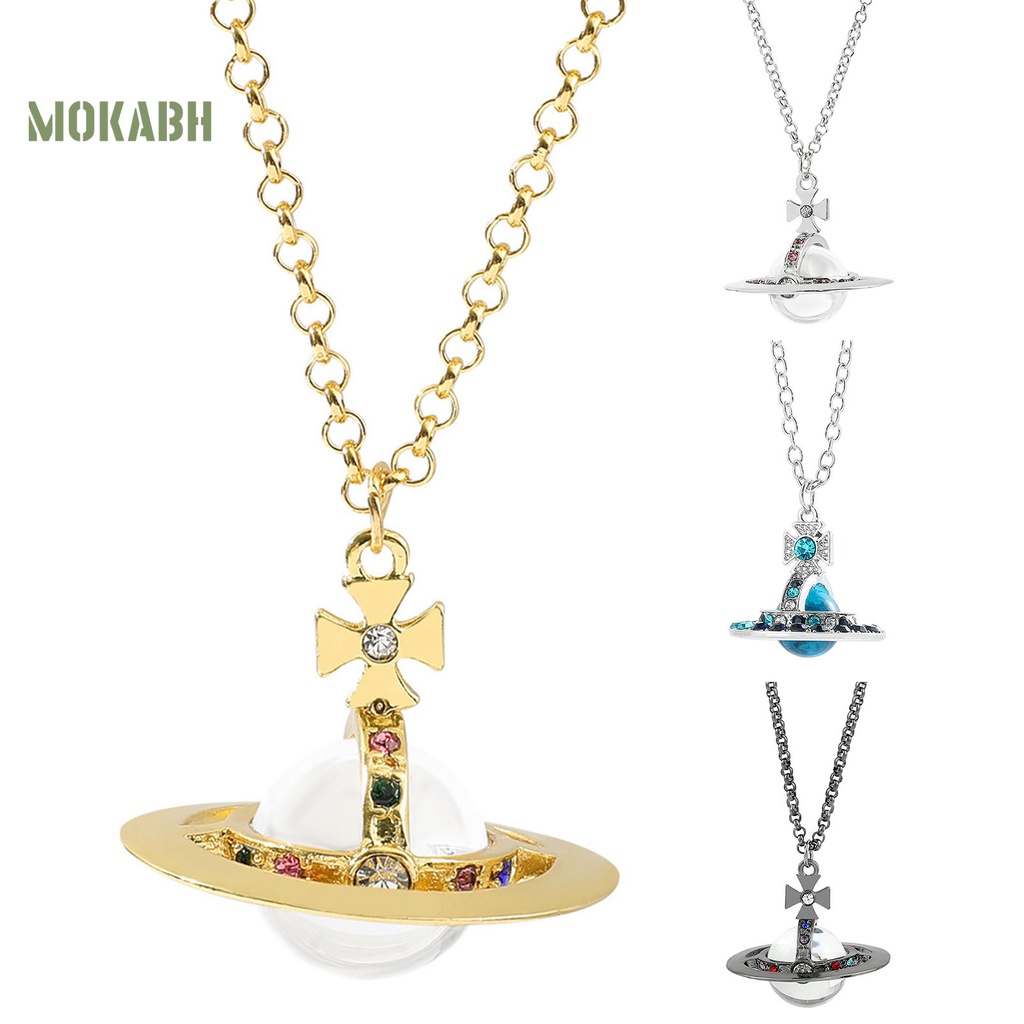 [Mới] Vòng cổ Mặt Hình Hành Tinh Đính Đá Zircon Giả Cao Cấp Cá Tính Dành Cho Nữ