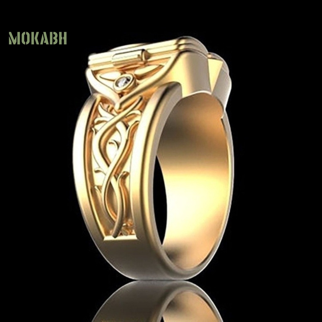 Nhẫn Nắp Lõm Kiểu Dáng Thời Trang Cho Nam Giới