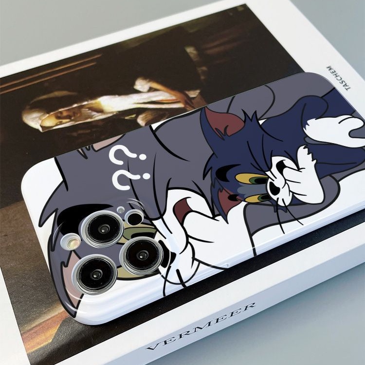 Ốp Điện Thoại Cứng Hình Mèo Và Chuột Cho iPhone14 1213 Redmi 9 1213