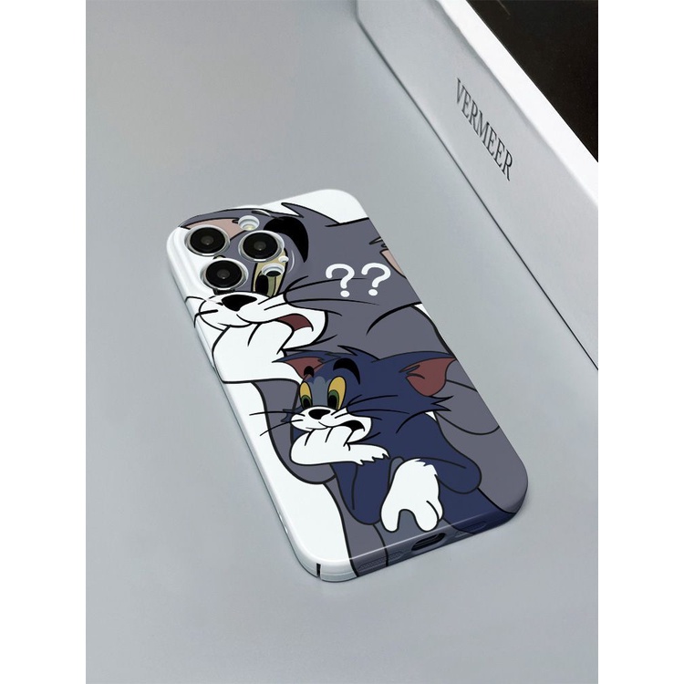 Ốp Điện Thoại Cứng Hình Mèo Và Chuột Cho iPhone14 1213 Redmi 9 1213