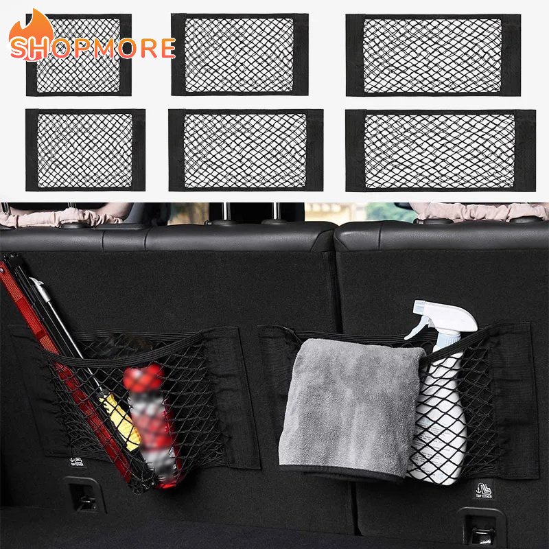 [Marvelous] Dây Đai Lưới Cố Định Hành Lý Tự Động Co Giãn Có Thể Gập Lại Đa Năng Cho Cốp Xe Hơi