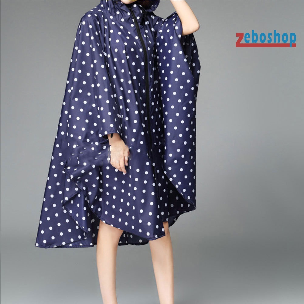 Áo Mưa Dáng Dài Có Mũ Trùm Chống Thấm Nước Tiện Dụng Cho Nữ