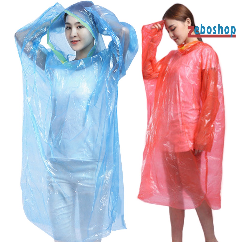 Set 5 Áo Mưa Có Mũ Trùm Dùng Một Lần Chống Nước Thích Hợp Cho Các Hoạt Động Ngoài Trời