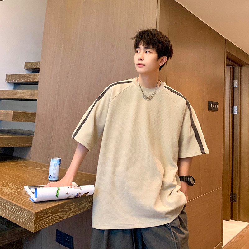 TOTOK Áo phông áo thun unisex Ngắn Tay Cổ Chữ V In Chữ Phong Cách hip hop JUN0116