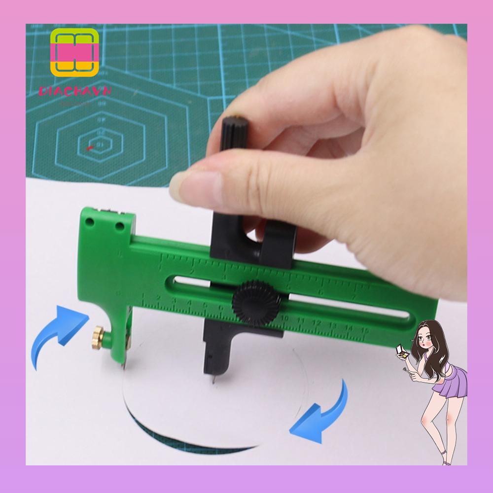 Khuôn Cắt Hình Tròn Làm Thẻ Vải Thủ Công Kèm Bánh Cóc