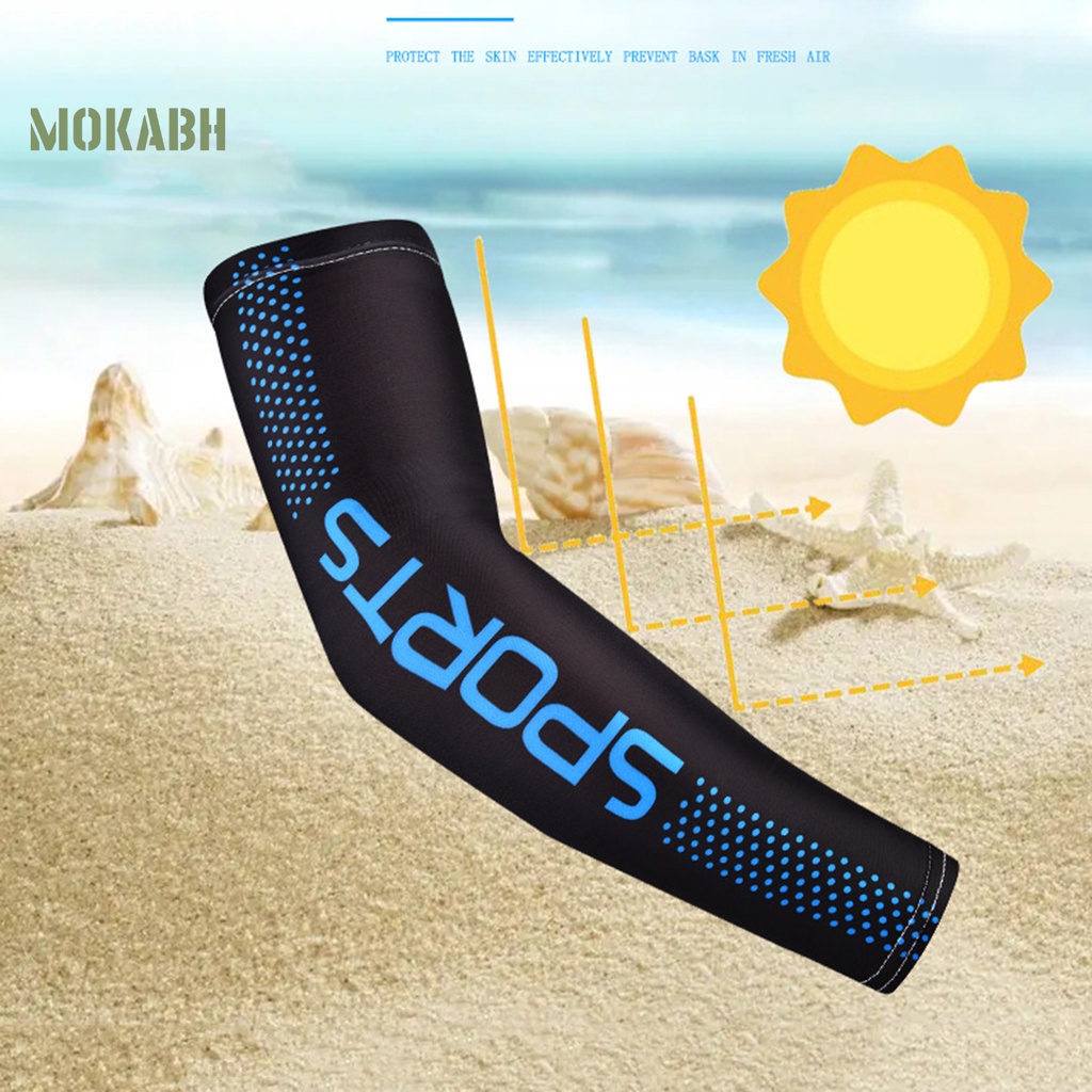 1 Cặp Ống Tay Áo Chống Nắng Bằng Lụa Lạnh Mỏng Độ Co Giãn Cao Dùng Khi Lái Xe Cho Nam