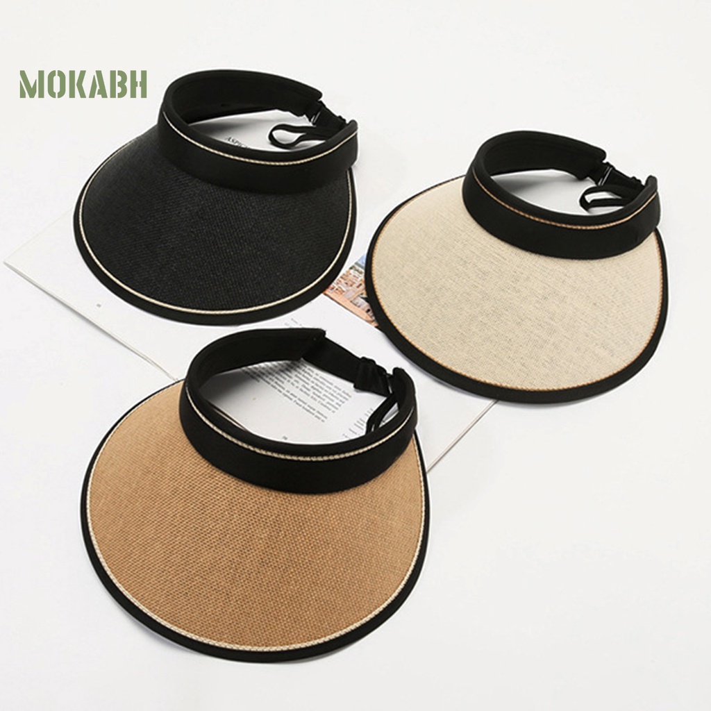 Nón Rộng Vành Hở Chóp Màu Sắc Tương Phản Tùy Chỉnh Thời Trang Đi Biển Mùa Hè Cho Nữ