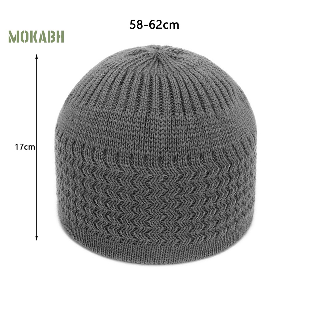 [Mok Abh] Mũ Len Tròn Họa Tiết Gợn Sóng Truyền Thống Cổ Điển Cho Nam Và Nữ