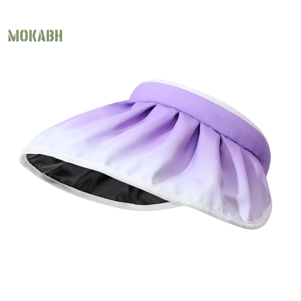 Nón Tennis Hở Chóp Màu Gradient In Chữ Bằng Vinyl Thời Trang