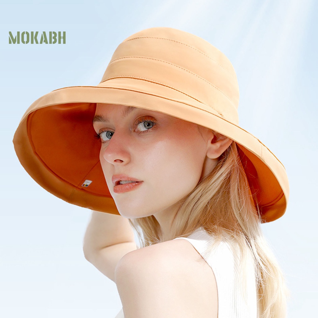 Nón Vành Tròn Màu Sắc Tương Phản Chống Tia UV Cho Nữ