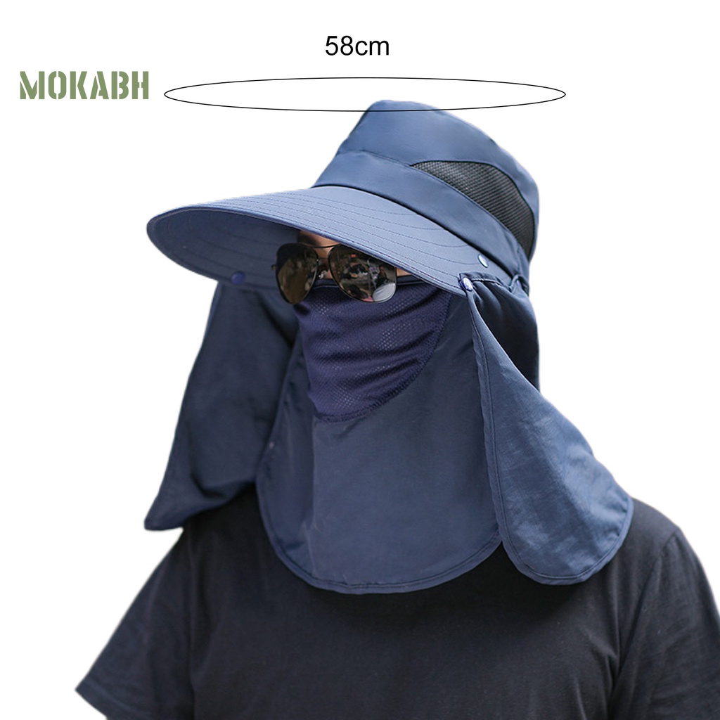 Mũ Lưỡi Trai Màu Trơn Thiết Kế Rỗng Thoáng Khí Chống Tia UV Thời Trang Cho Nam