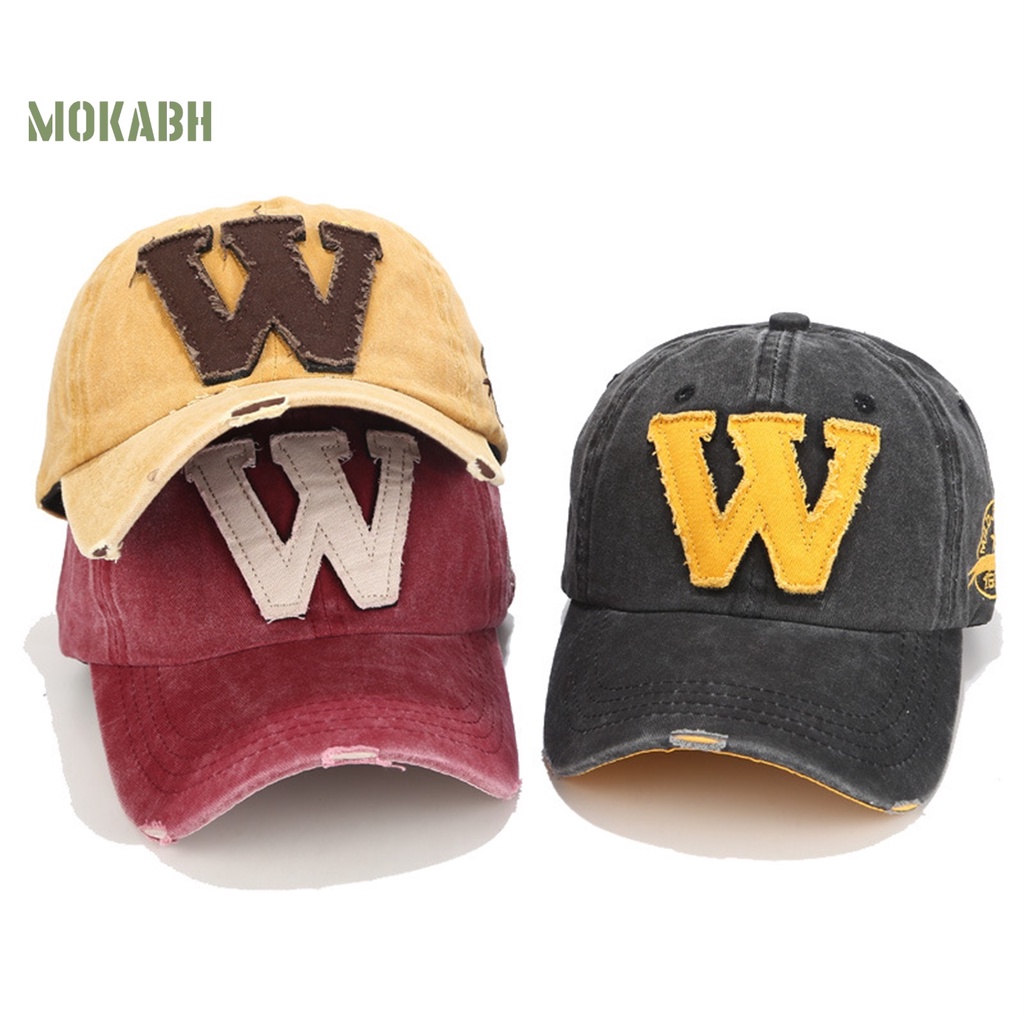 [Mok Abh] Mũ Lưỡi Trai Cotton Siêu Nhẹ Thoáng Khí Chống Nắng Dễ Mặc Hàng Ngày Có Vành Rộng Có Thể Điều Chỉnh