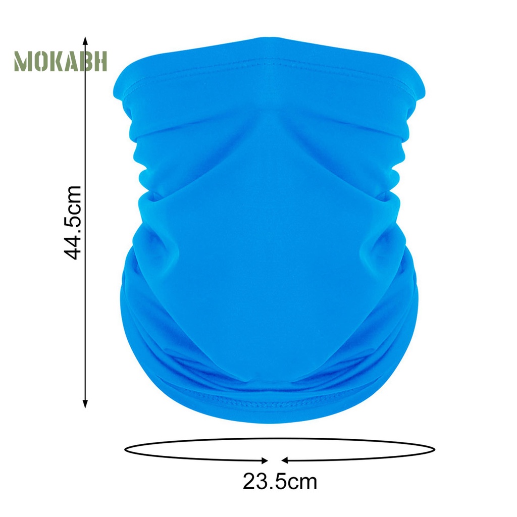[Mok Abh] Mặt Nạ Vải Co Giãn Thoáng Khí Chống Nắng Chống Gió Màu Trơn Dùng Khi Chạy Xe Đạp