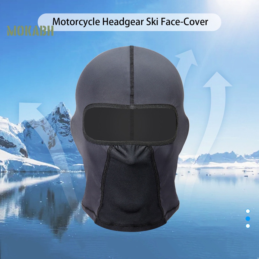 [Mok Abh] Khăn Choàng Co Giãn Thoáng Khí Nhanh Khô Chống Nắng Bảo Vệ Toàn Diện Màu Trơn Dùng Khi Đi Xe Máy Trượt Tuyết Ngoài Trời