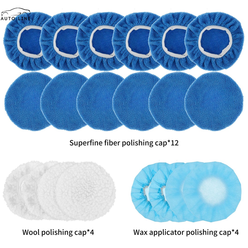 Bộ 20 Đệm Bọc Đánh Bóng Xe Hơi Bằng Sợi Microfiber Mềm Mại Kích Thước 5-6inch SHOPCYC7681