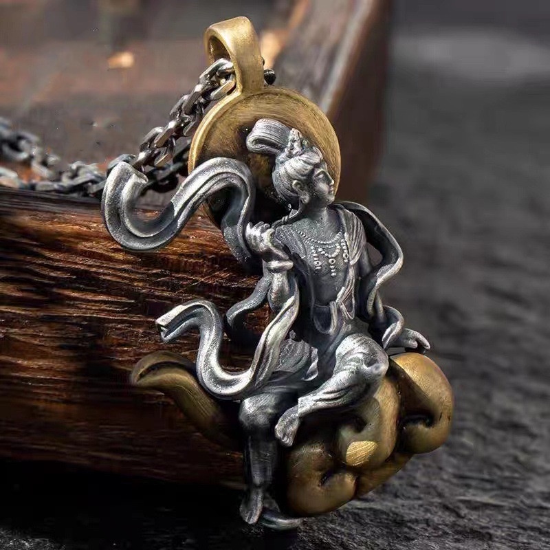 Vòng cổ Mặt Hình Phật avalokitesvara Chín Thiên Đường Thời Trang Tinh Tế Cho Nam Và Nữ