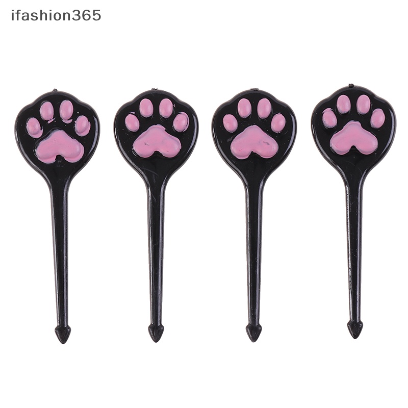 Set 8 Nĩa Ăn Trái Cây Hình Chân Mèo Đáng Yêu Thời Trang ifashion365