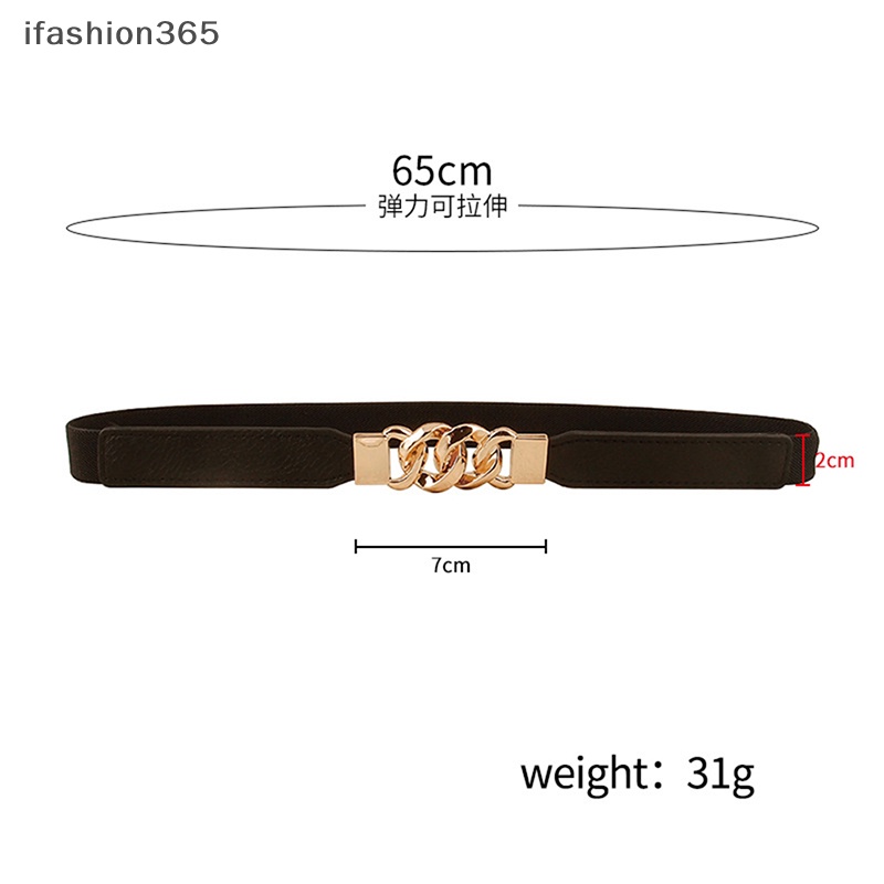 Thắt Lưng Dây Xích Co Giãn 3 Màu Tùy Chọn ifashion365 Cho Nữ