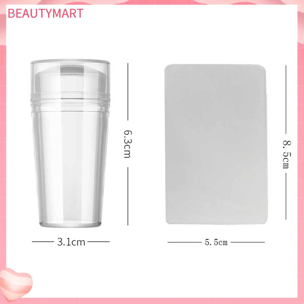 1 Bộ Dụng Cụ In Hình Móng Tay Bằng Silicon Trong Suốt Chuyên Nghiệp