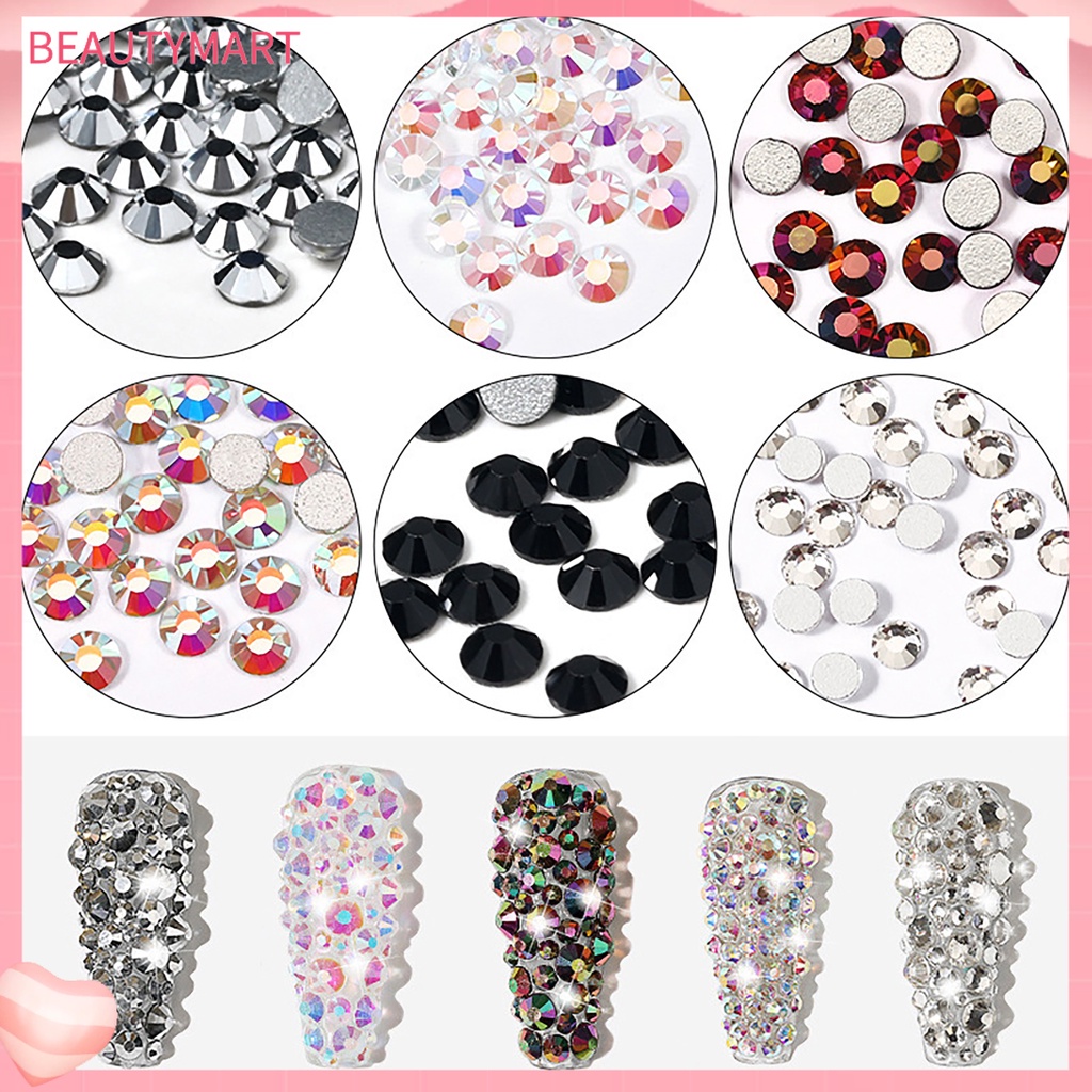 1 Túi Phụ Kiện Trang Trí Móng Tay Hiệu Ứng Kính Lấp Lánh Dễ Sử Dụng