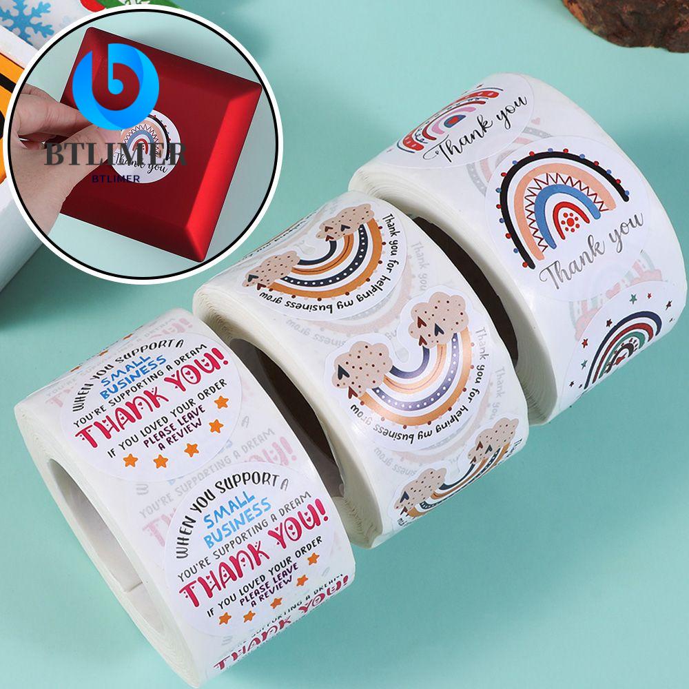 Cuộn 500 Nhãn Dán 1.5inch In Chữ Thank You Dùng Để Trang Trí Quà Tặng