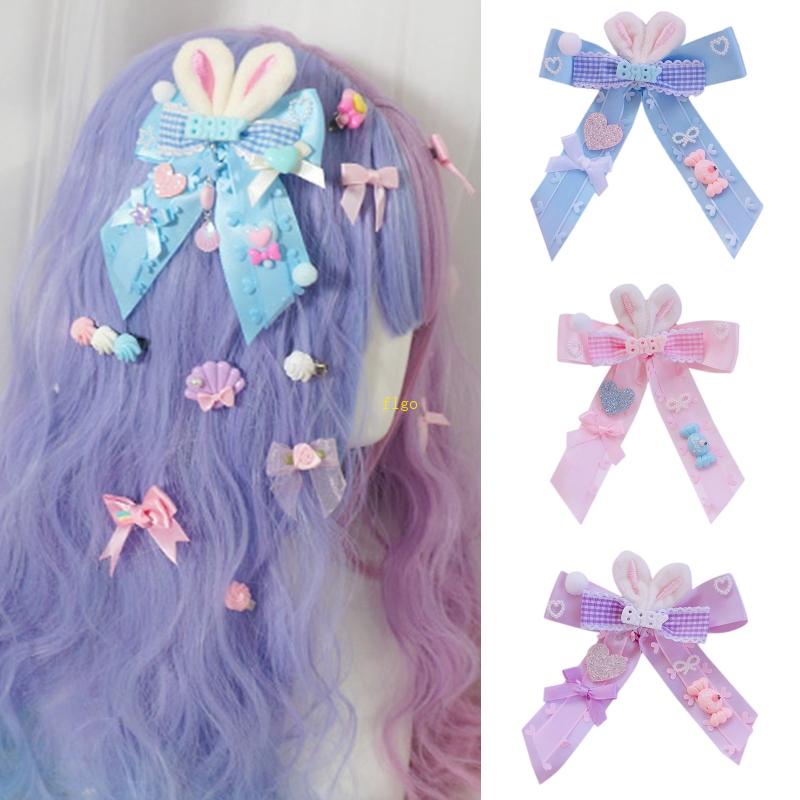 Kẹp Tóc Hình Nơ Phong Cách Lolita Cho Bé Gái