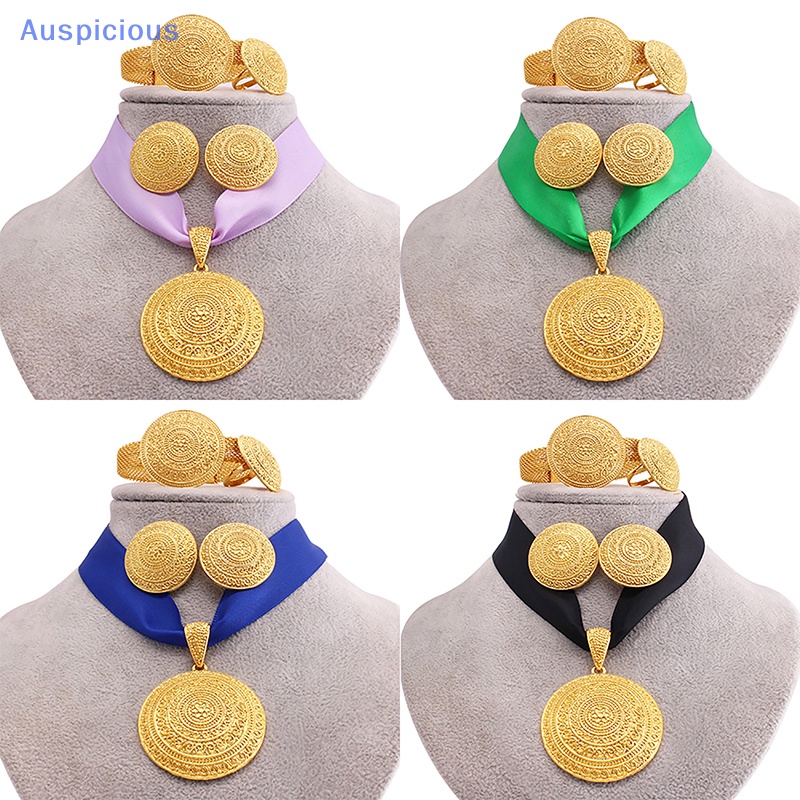 Bộ Trang Sức Mạ Vàng Phong Cách Châu Phi Nhiều Màu Sắc Dành Cho Nữ