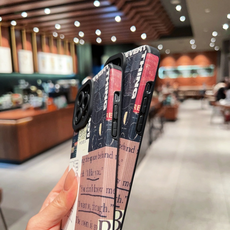 Ốp Điện Thoại TPU Mềm Kết Cấu Da Chống Trượt Chống Sốc Cho iPhone 14 Pro Max 13 12 11 Pro X XS XR 7 8 Plus SE Sự Bảo Vệ