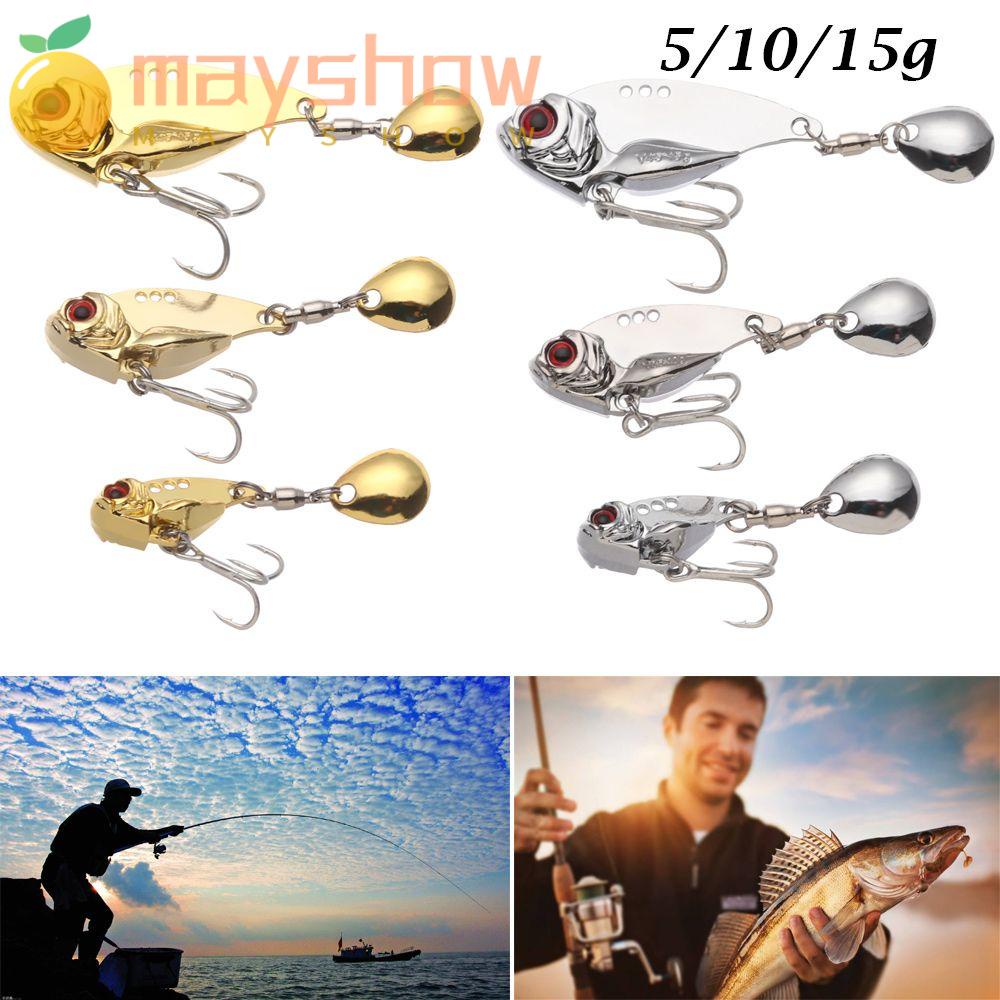 Mồi Câu Cá Giả Bằng Kim Loại Có Rung Xoay Được Tiện Dụng