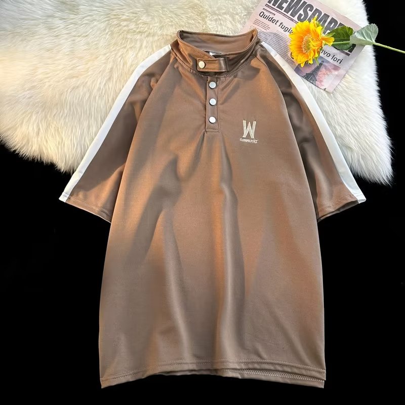 Áo Thun polo Tay Ngắn Phong Cách Retro Mỹ Thời Trang Mùa Hè Cho Nam