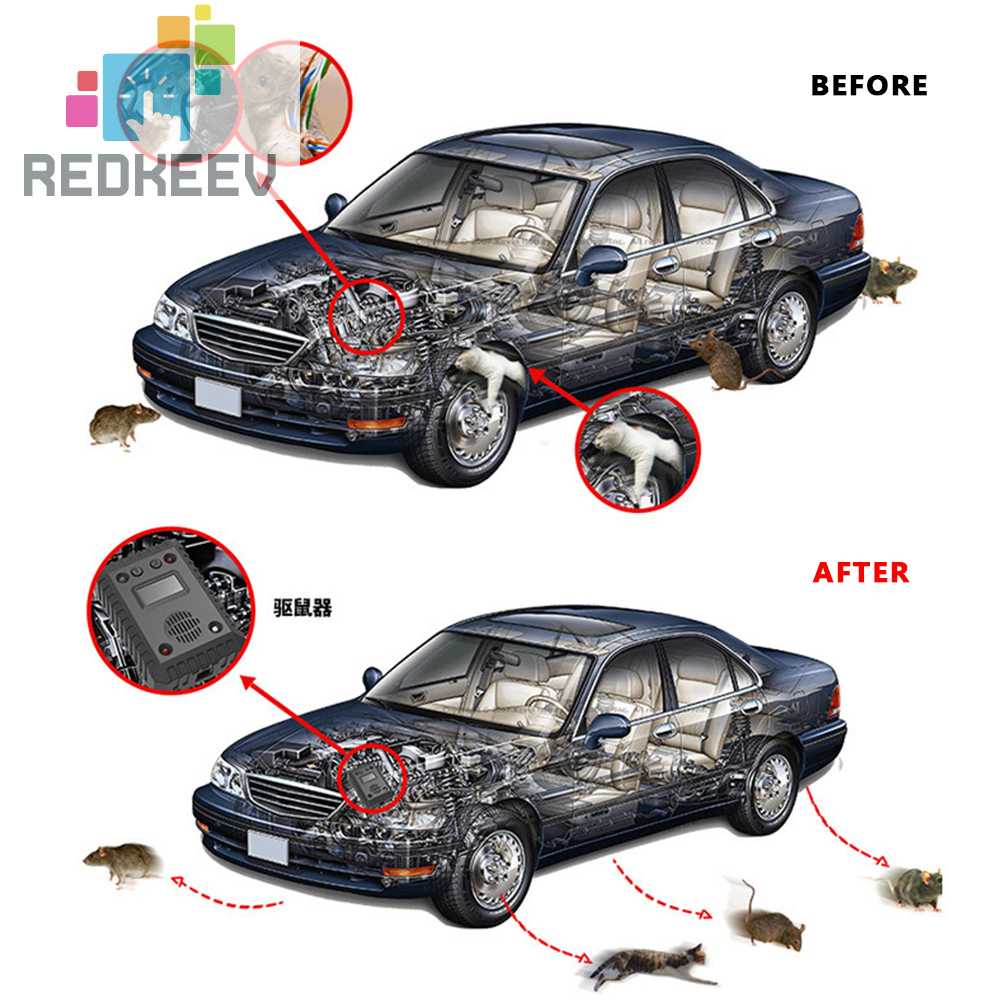 Thiết Bị Đuổi Chuột Bằng Sóng Siêu Âm 9-65KHz 5V Cho Xe Hơi