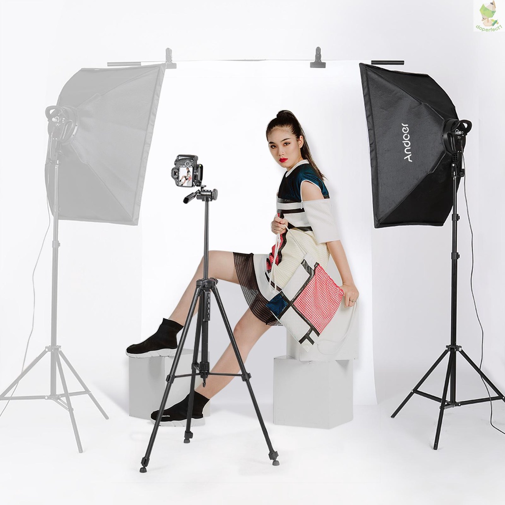 Andoer Studio Photography Softbox LED Light Kit Including 20*28 Inches Softboxes 45W Bi-color Temperature 2700K/5500K Di   Came-6.5