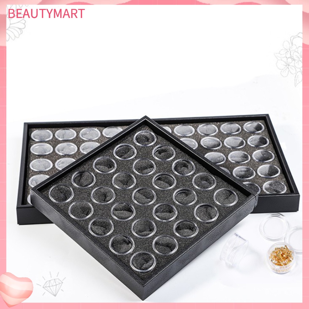 Hộp 25 / 50 Ngăn Đựng Phụ Kiện Trang Trí Móng Tay Giá Đỡ