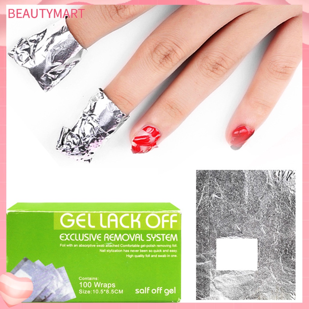 Bộ 100 Giấy Tẩy Sơn Móng Tay Không Gây Kích Ứng Thân Thiện Với Môi Trường