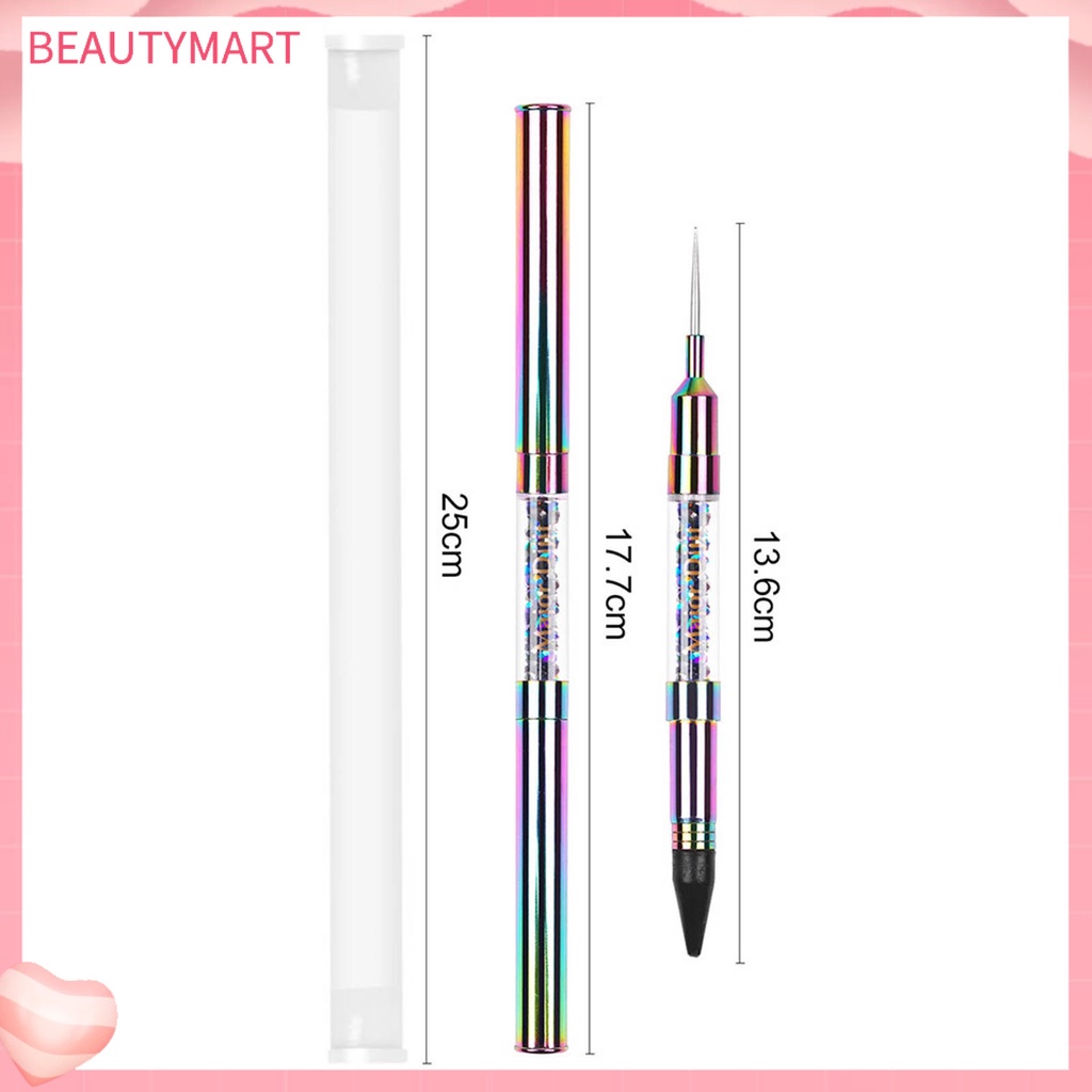 Bút Trang Trí Móng Tay Hai Đầu Bằng Acrylic Mạ Điện Nhiều Màu Sắc Dành Cho Nữ