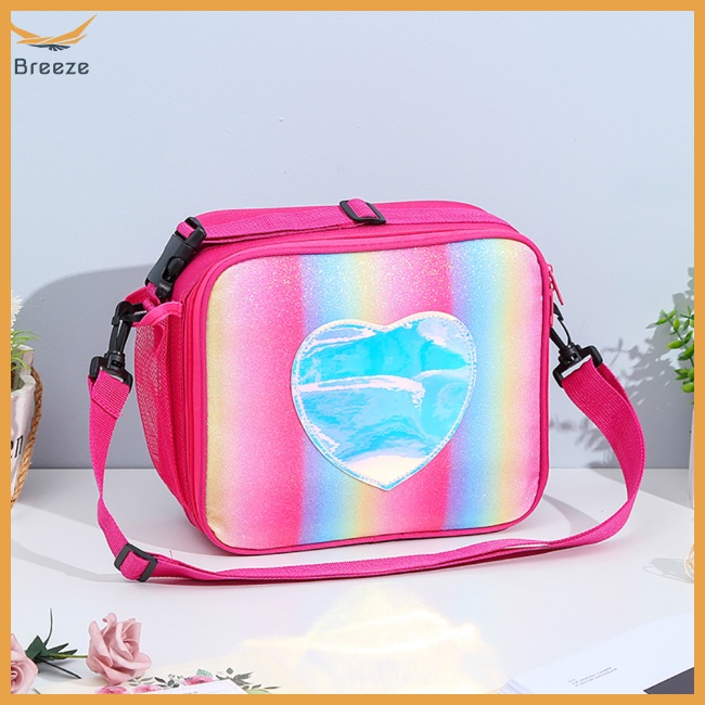 Túi Đựng Cơm Trưa Màu Sắc Cầu Vồng Đơn Giản