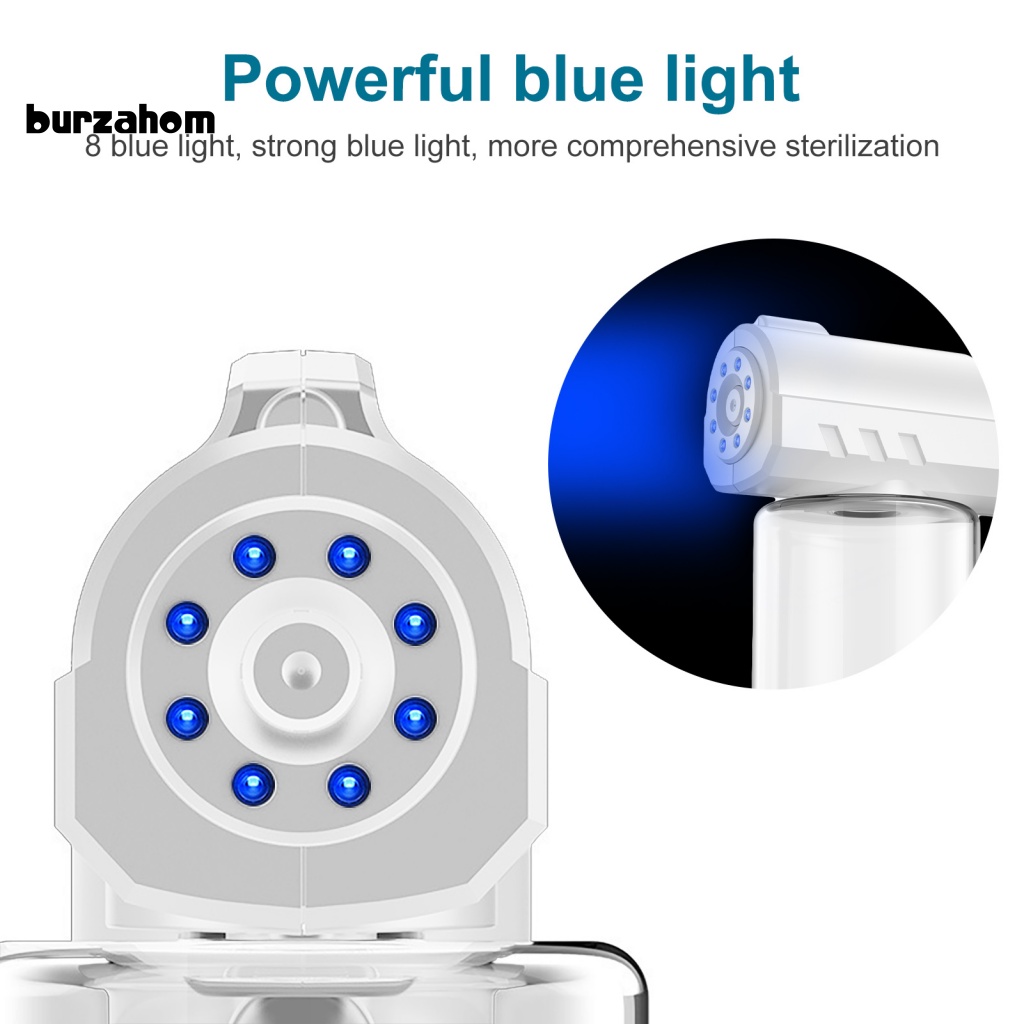 Bình Xịt Khử Trùng Bur K7 Ánh Sáng Xanh Có Thể Sạc Lại Loại C Cho Nhà Bếp