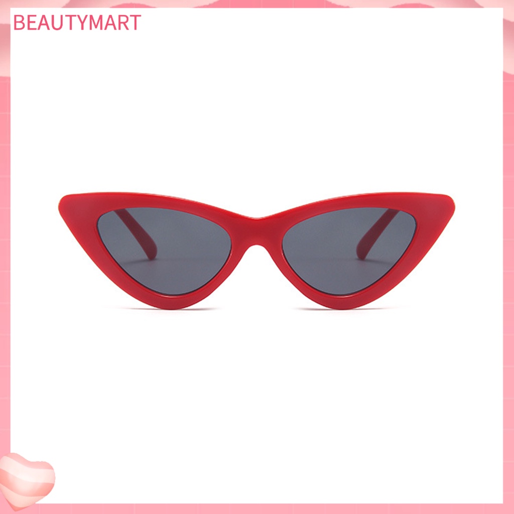 Kính Mát Gọng Nhỏ Bằng Nhựa Màu Trơn Bắt Mắt Thời Trang Mùa Hè Cho Nữ