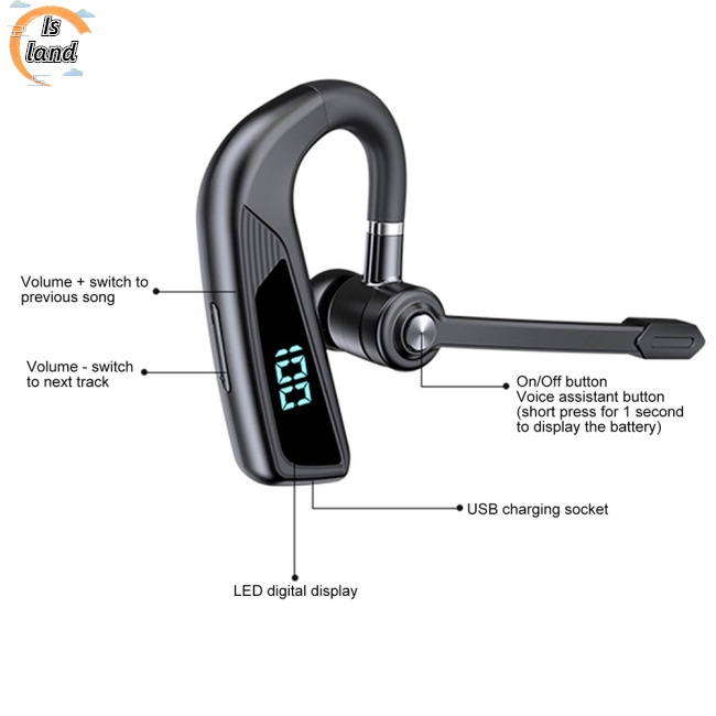 Tai Nghe Bluetooth V16 Màn Hình Kỹ Thuật Số Phong Cách Thể Thao