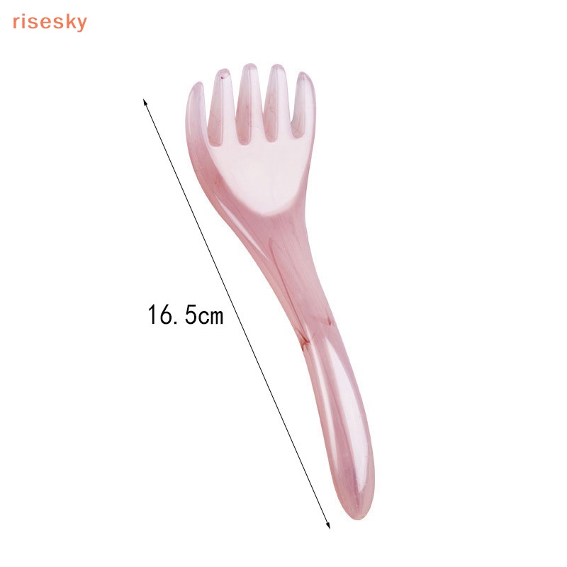 Lược Chải Mát Xa Gua Sha Bằng Nhựa Resin Sáp Ong Năm Cánh