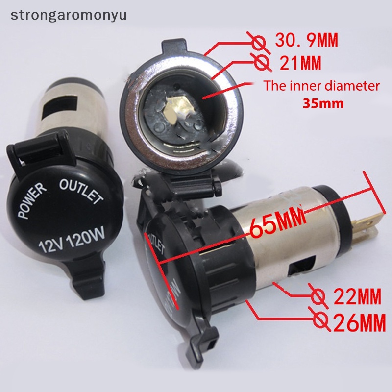 Ổ Cắm Điện 10A Kèm Vỏ Bảo Vệ Chống Thấm Nước Cho Xe Hơi