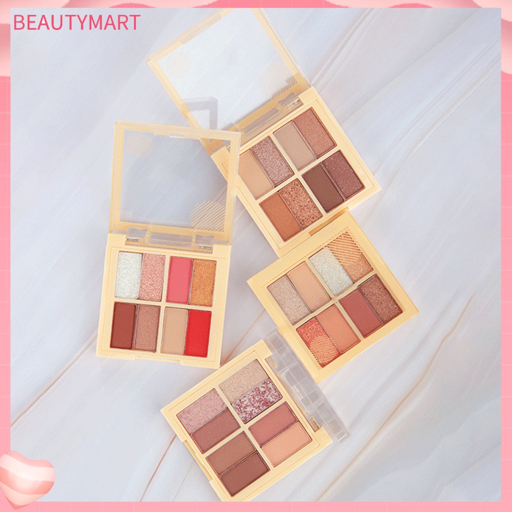 Bảng Phấn Mắt beautymart 4g 8 Màu Tông Nhũ Và Lì Trang Điểm Lâu Trôi Chống Nhòe Cho Nữ