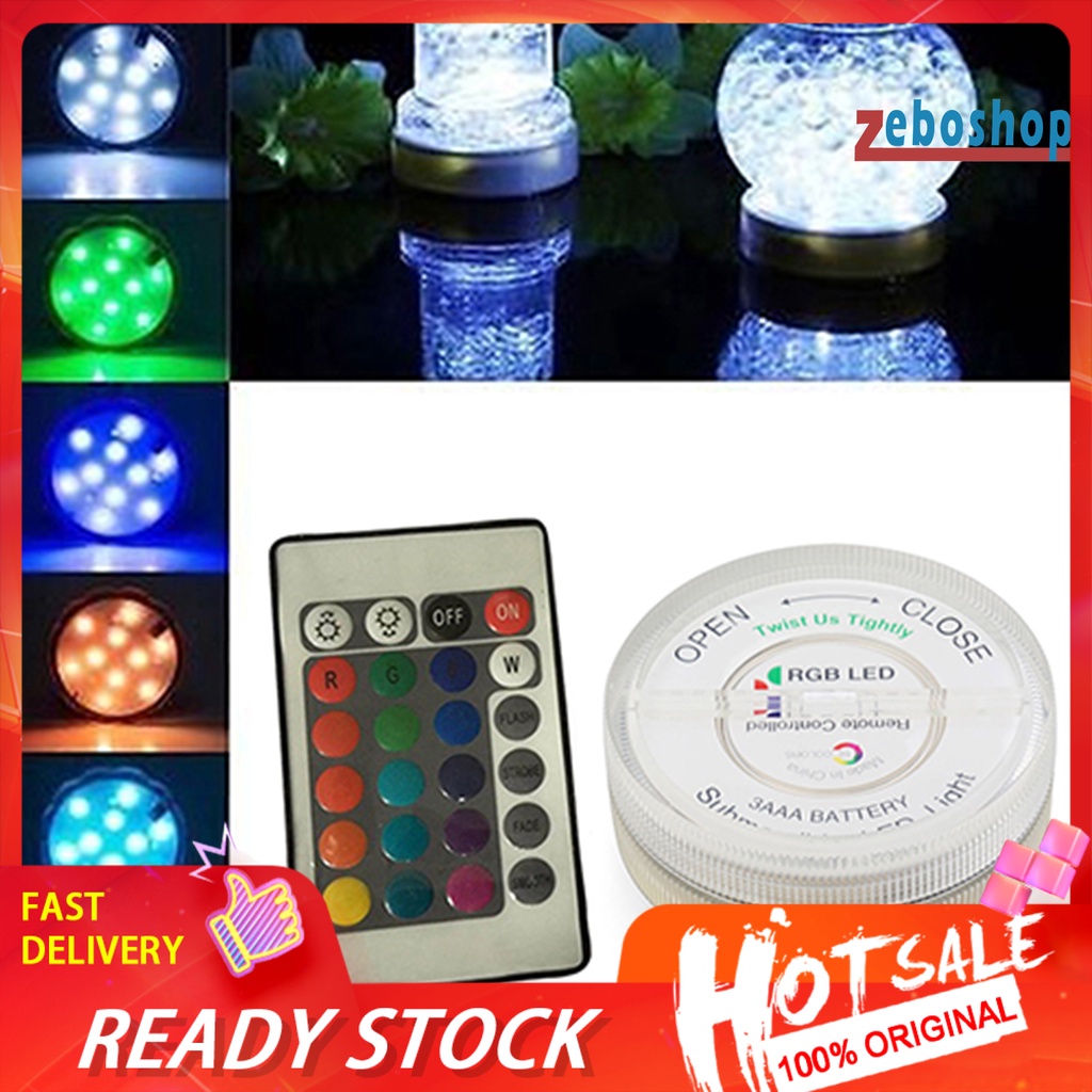 Đèn LED 10 Bóng Chống Thấm Nước Có Điều Khiển Từ Xa Cho Bình Hoa / Bể Cá /