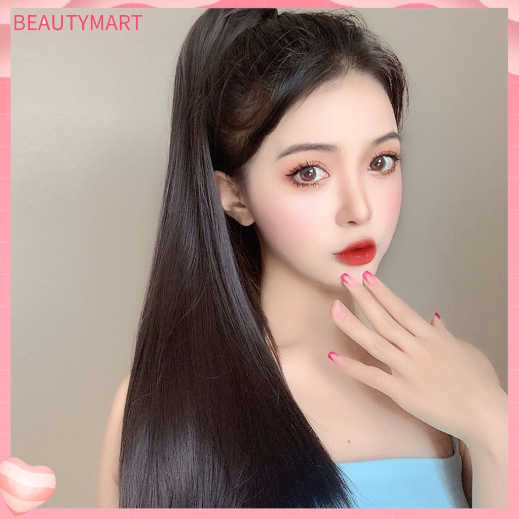 [beautymart] Tóc Giả Kẹp Tóc Đuôi Ngựa Thẳng Dài Vô Hình Tự Nhiên Không Lem Có Thể Dùng Tạo Kiểu Tóc Đuôi Ngựa Cho Nữ