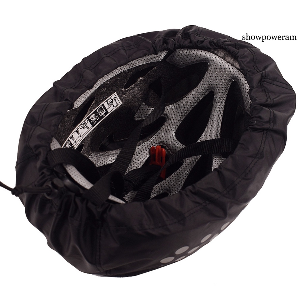 Vỏ Bọc Mũ Bảo Hiểm Bằng Vải Oxford Họa Tiết Chấm Bi Phản Quang Chống Thấm Nước Tiện Dụng